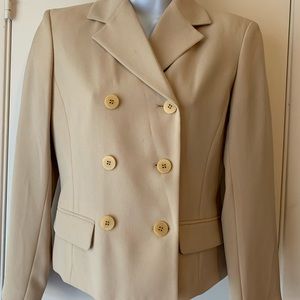 Vintage Liz Claiborne Collection Double breasted waist jacket Womens Petite 4P